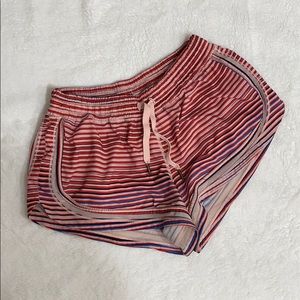 Lululemon - Striped Pink Red Blue Drawstring Short